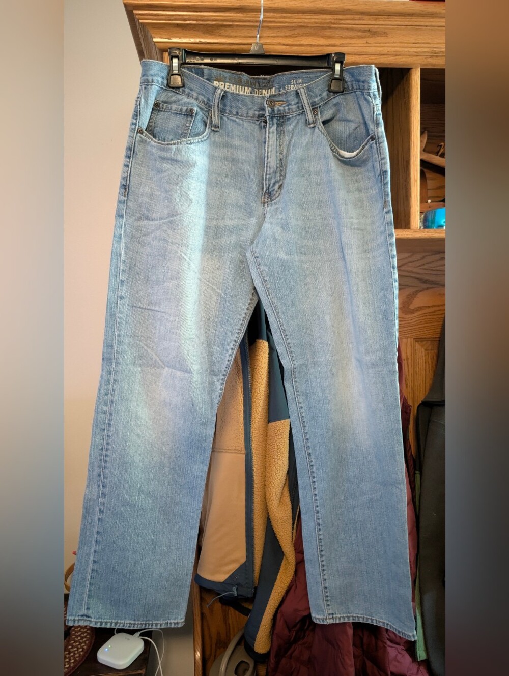 Premium Light Blue Men’s Jeans - Classic Straight Fit 34x32